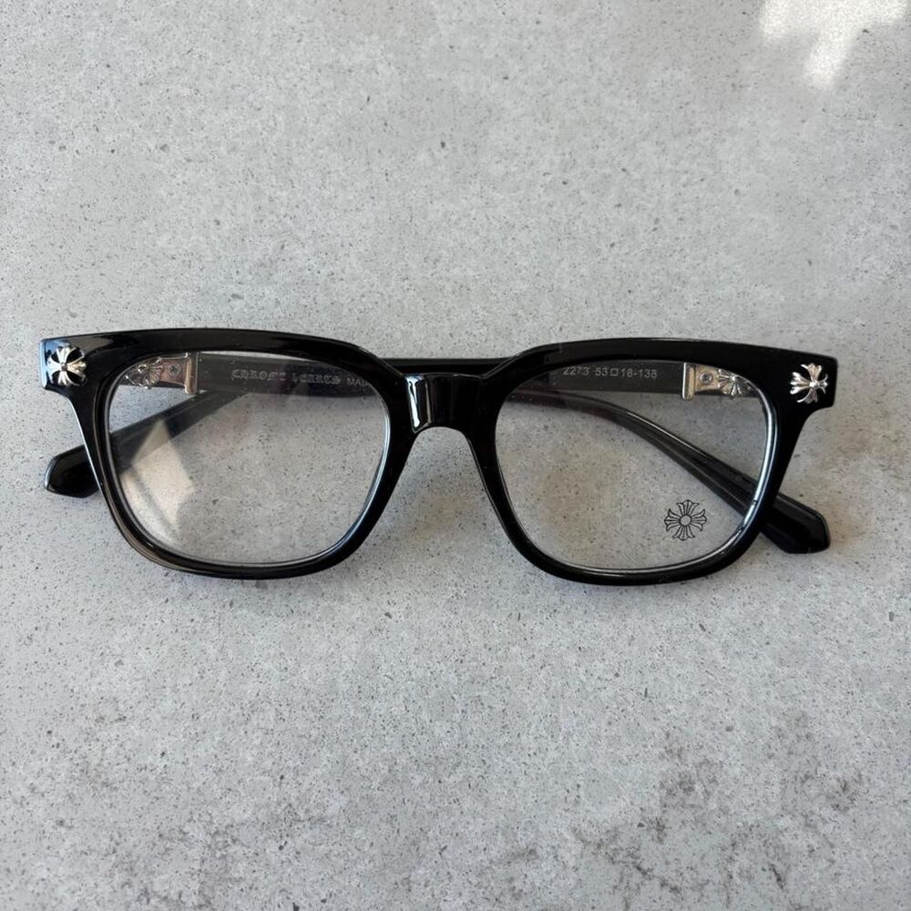 Men's Black Cross Sunglasses Chrome